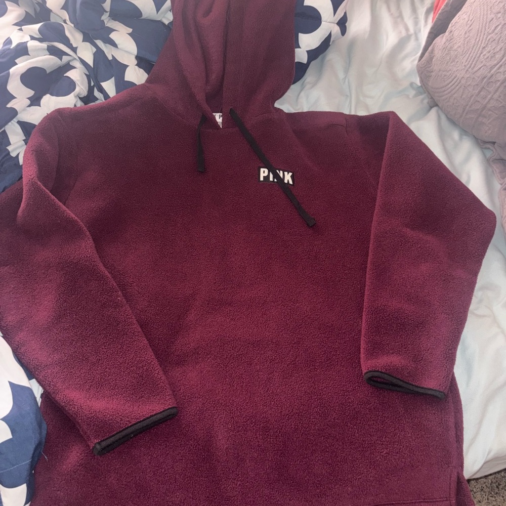 Victoria's Secret Burgundy Hoodie Sweater size M